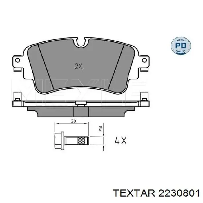 Pastillas de freno traseras 2230801 Textar