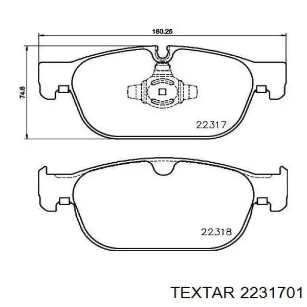 2231701 Textar pastillas de freno delanteras