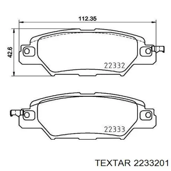 Pastillas traseras de freno Textar 2233201 precio, desde 30,65 EUR