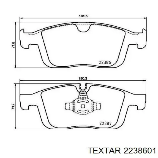 2238601 Textar pastillas de freno delanteras