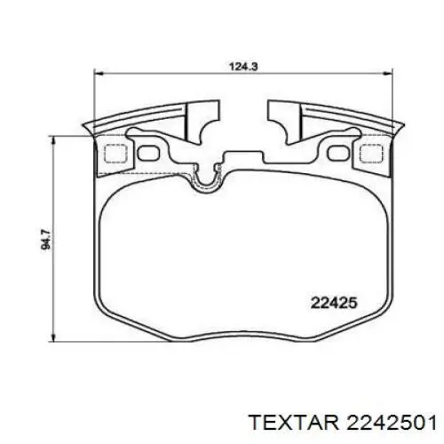 2242501 Textar pastillas de freno delanteras