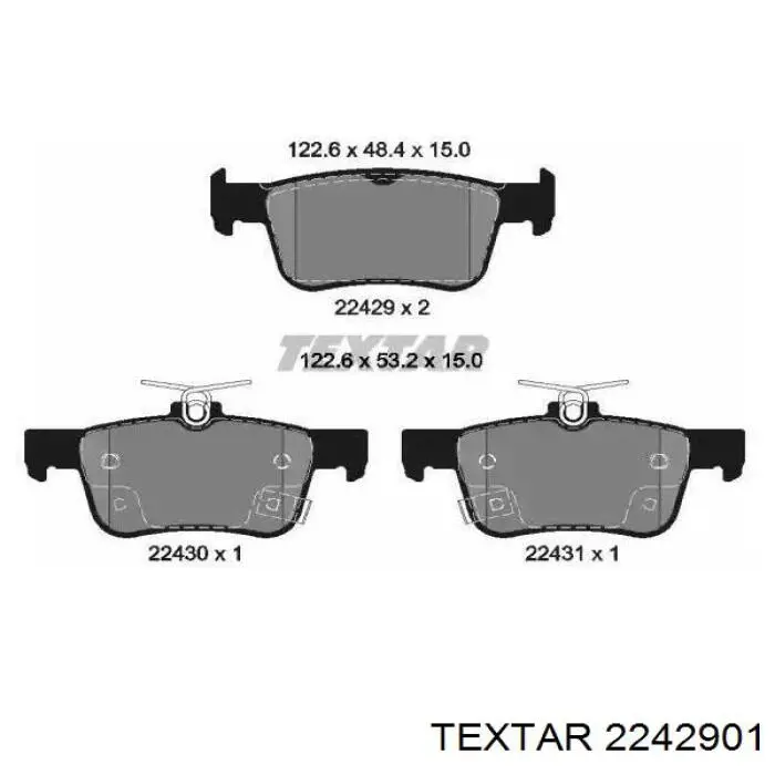 Comprar 2242901 Textar Pastillas de freno traseras