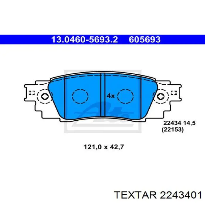 Pastillas traseras de freno Textar 2243401 precio, desde 31,40 EUR