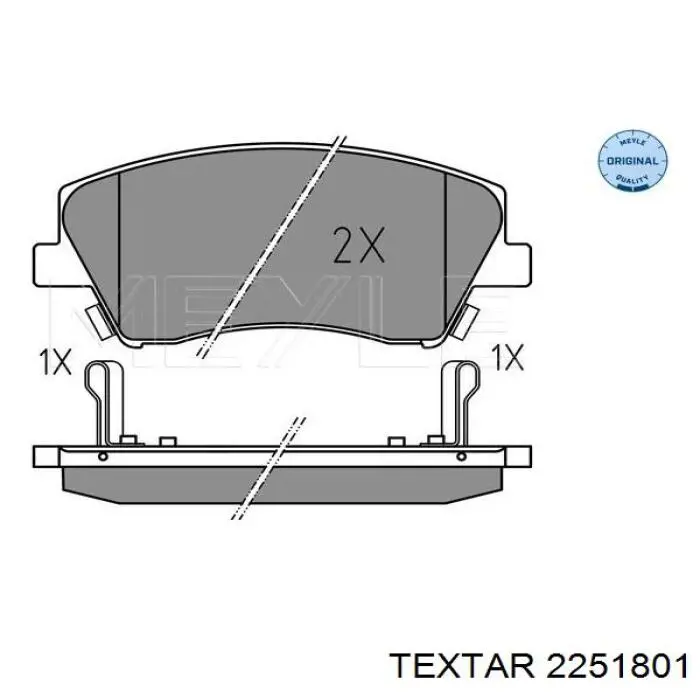 2251801 Textar pastillas de freno delanteras