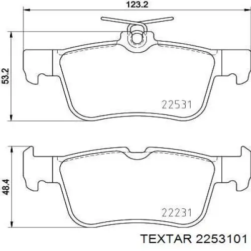 2253101 Textar pastillas de freno traseras