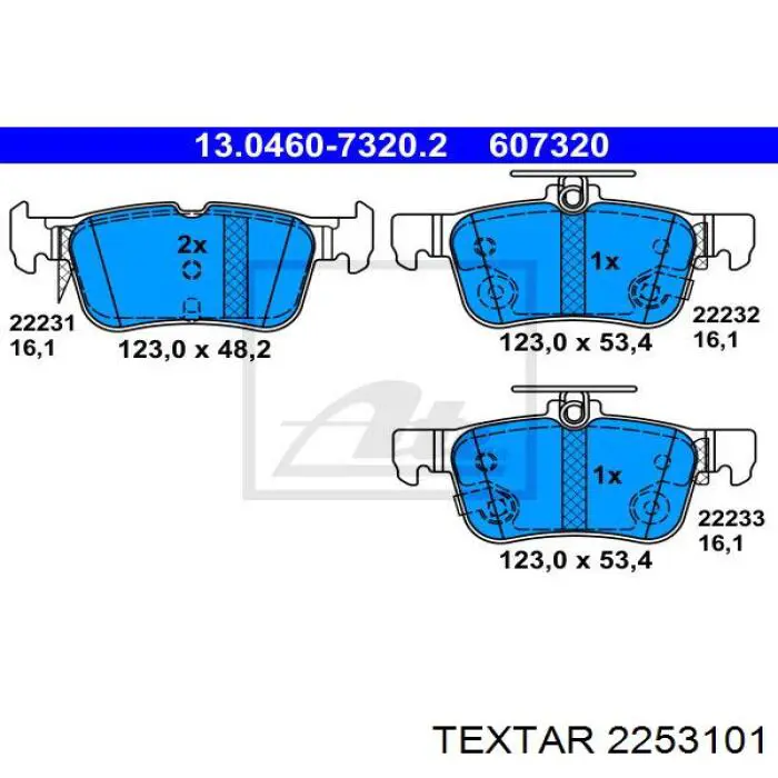 Pastillas traseras de freno Textar 2253101 precio, desde 31,75 EUR