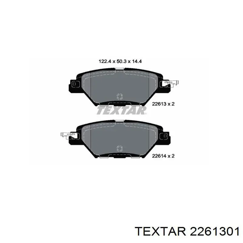 2261301 Textar pastillas de freno traseras