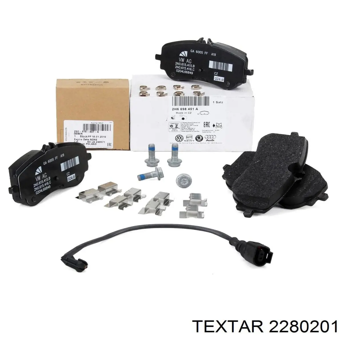Pastillas de freno traseras 2280201 Textar
