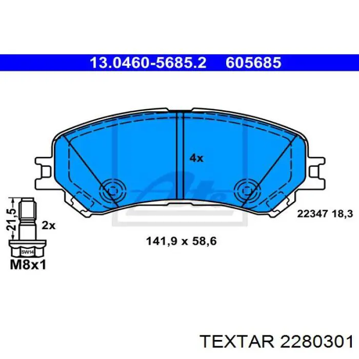 Pastillas de freno delanteras HELLA 8DB355039201