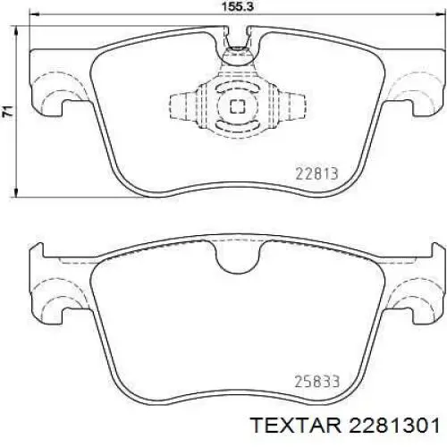 2281301 Textar pastillas de freno delanteras