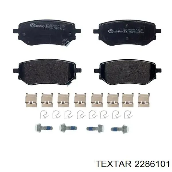 2286101 Textar pastillas de freno traseras