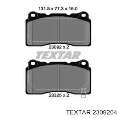 Pastillas freno delanteras Textar 2309204 precio, desde 52,91 EUR