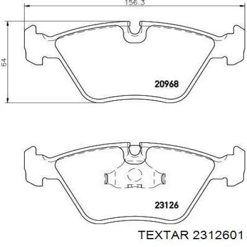 2312601 Textar pastillas de freno delanteras