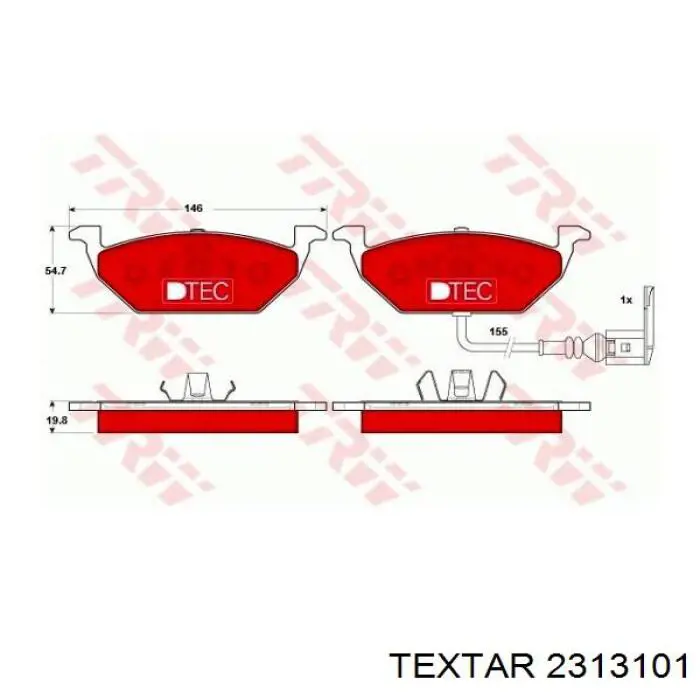 Pastillas de freno delanteras Textar 2313101