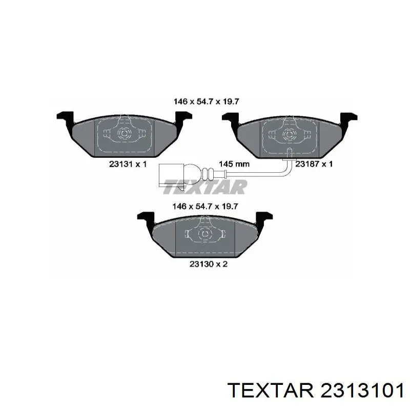 Pastillas freno delanteras Textar 2313101 precio, desde 21,16 EUR