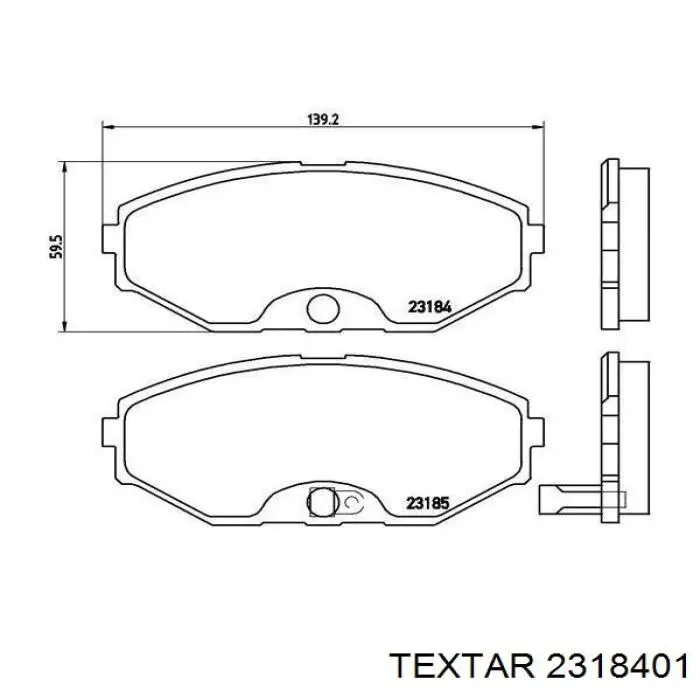 2318401 Textar pastillas de freno delanteras