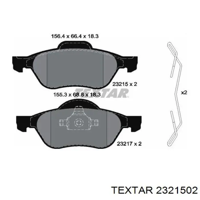 2321502 Textar pastillas de freno delanteras