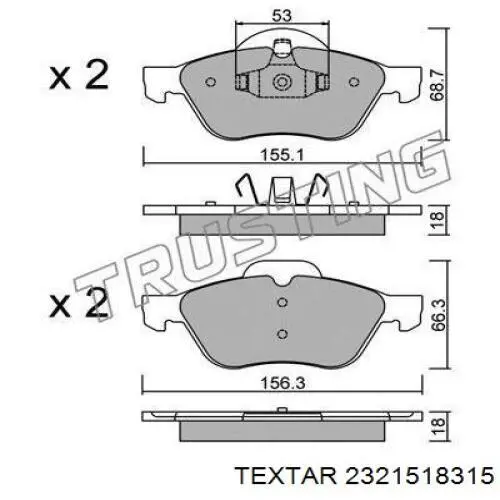 Pastillas de freno delanteras Renault Laguna 2 BG0, BG1