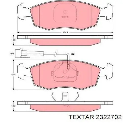Pastillas freno delanteras Textar 2322702 precio, desde 56,66 USD