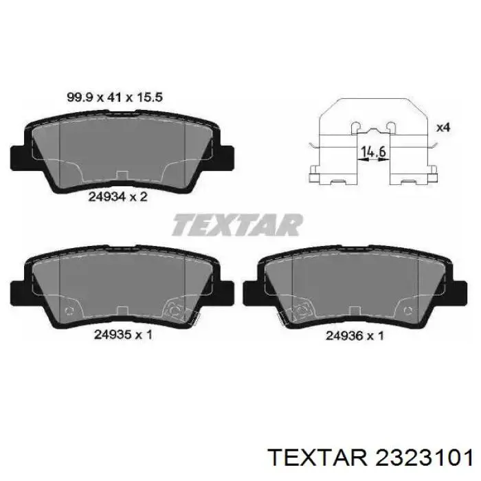 Juego de pastillas de freno SsangYong Korando  (KJ)