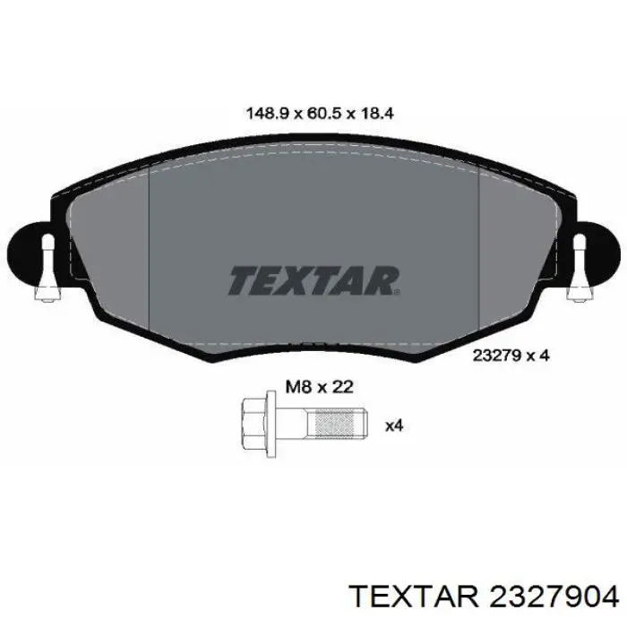 2327904 Textar pastillas de freno delanteras