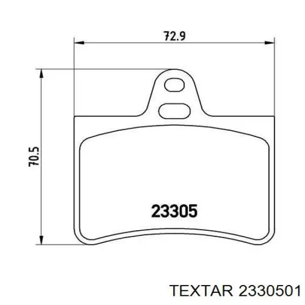 2330501 Textar pastillas de freno traseras