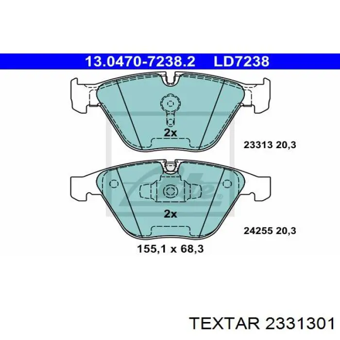 Pastillas freno delanteras Textar 2331301 precio, desde 34,94 EUR