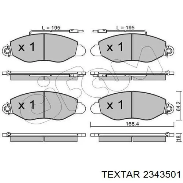 2343501 Textar pastillas de freno delanteras