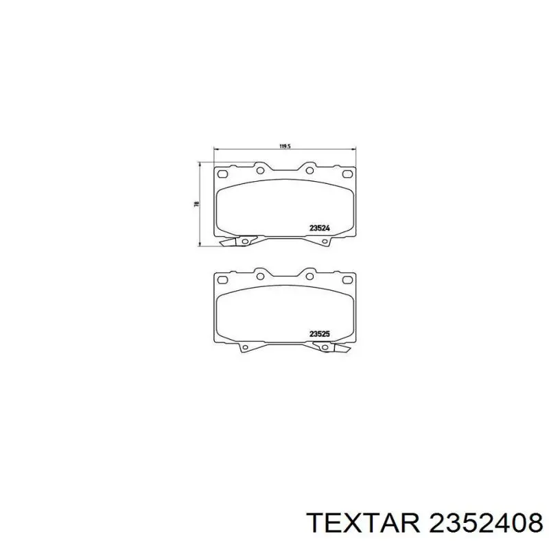 2352408 Textar pastillas de freno delanteras