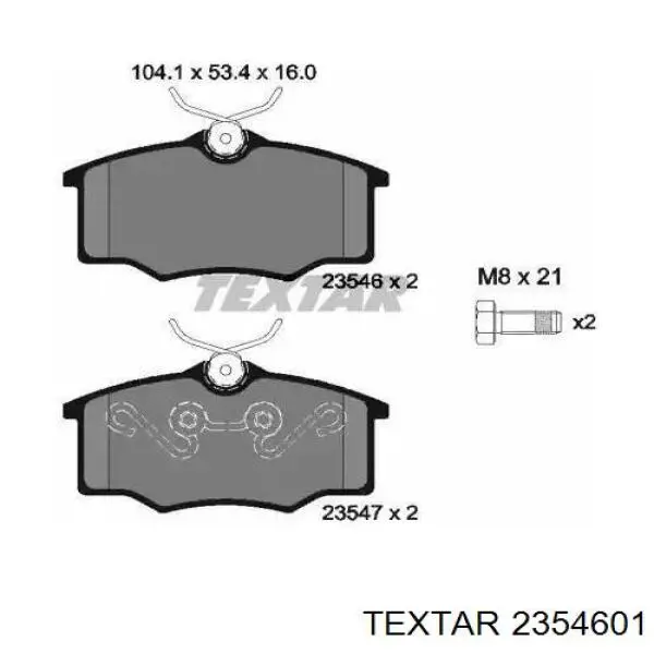 Pastillas freno delanteras Textar 2354601 precio, desde 33,54 EUR