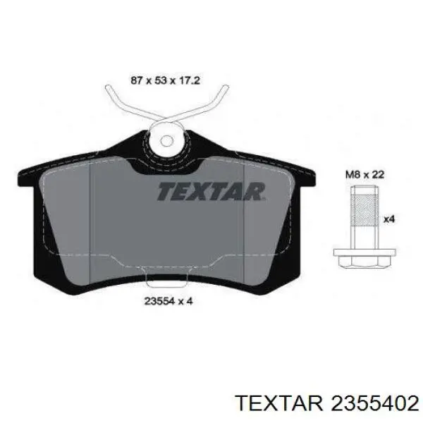 Pastillas traseras de freno Textar 2355402 precio, desde 16,32 EUR