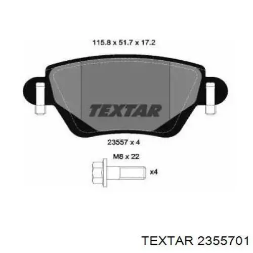 Pastillas traseras de freno Textar 2355701 precio, desde 33,17 EUR