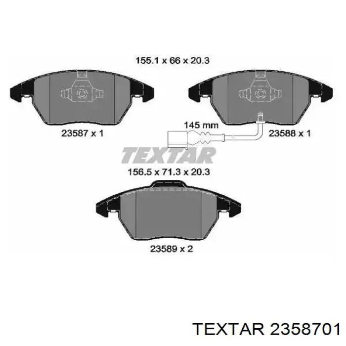 Comprar 2358701 Textar Pastillas delanteras de freno