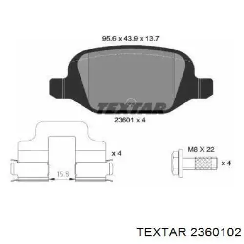 Comprar 2360102 Textar Pastillas de freno traseras