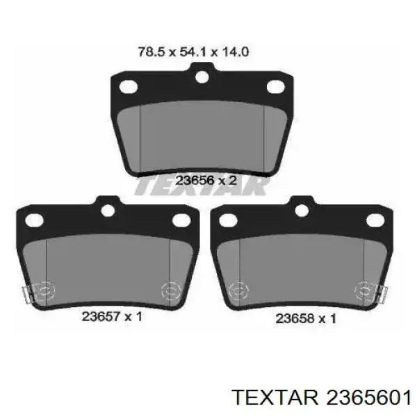 Comprar 2365601 Textar Pastillas de freno traseras