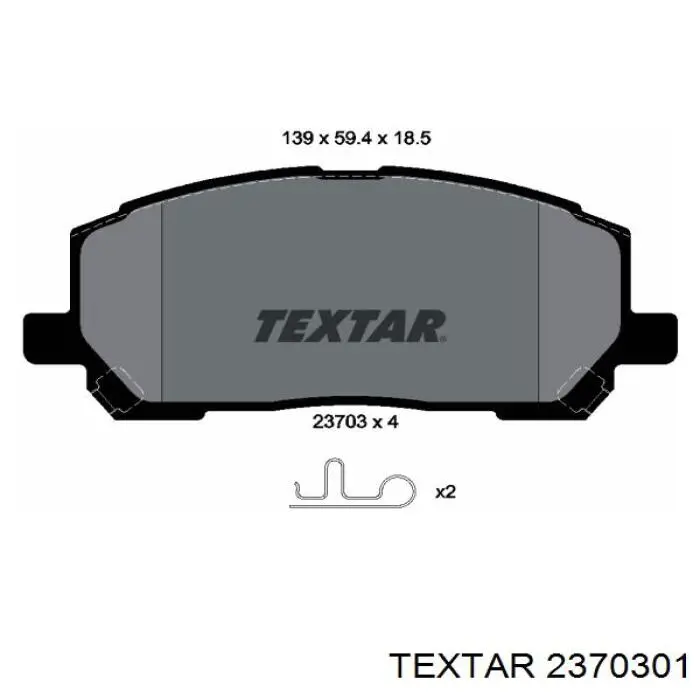 2370301 Textar pastillas de freno delanteras