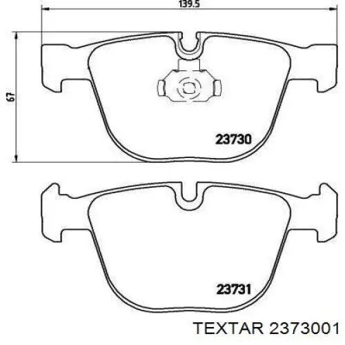 Comprar 2373001 Textar Pastillas de freno traseras