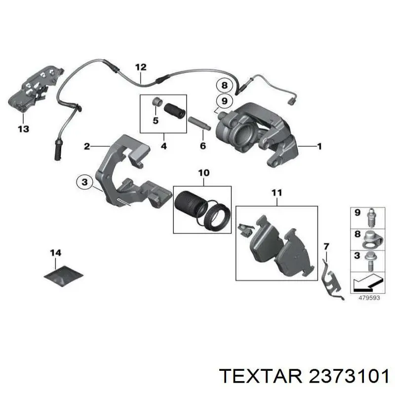 2373101 Textar pastillas de freno traseras