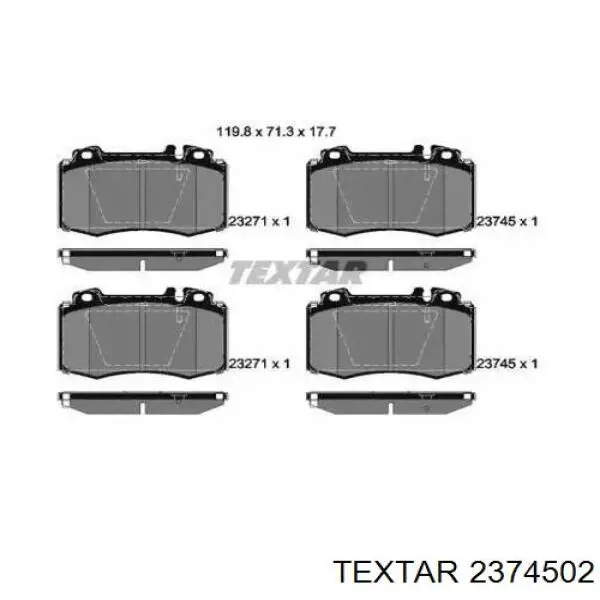 Comprar 2374502 Textar Pastillas delanteras de freno