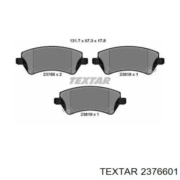 Comprar 2376601 Textar Pastillas delanteras de freno