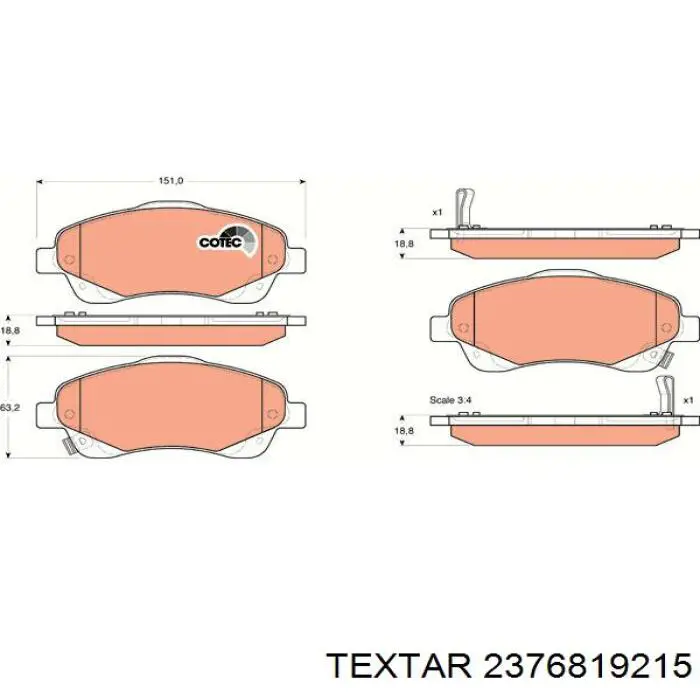 Pastillas de freno delanteras Toyota Corolla R10