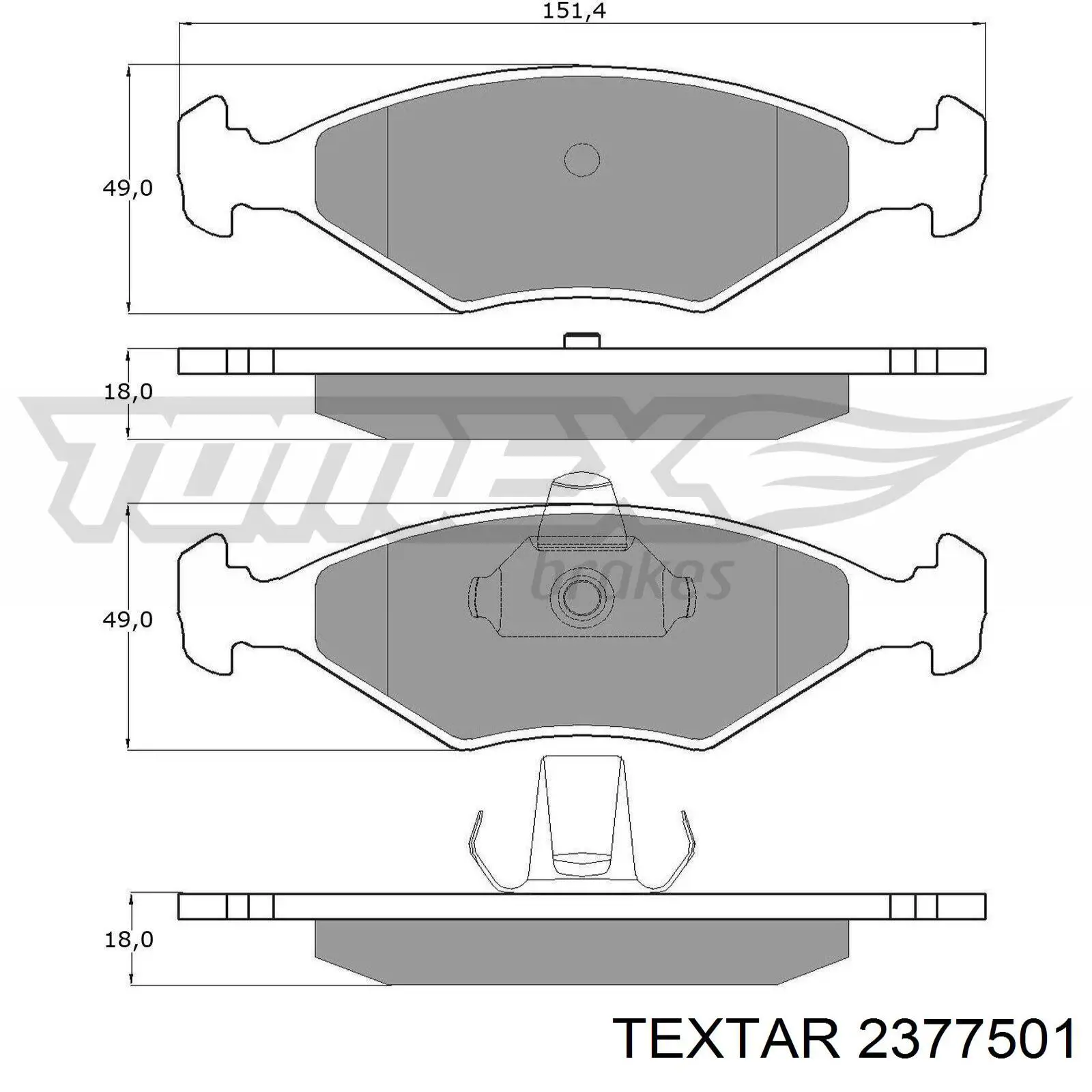 2377501 Textar pastillas de freno delanteras