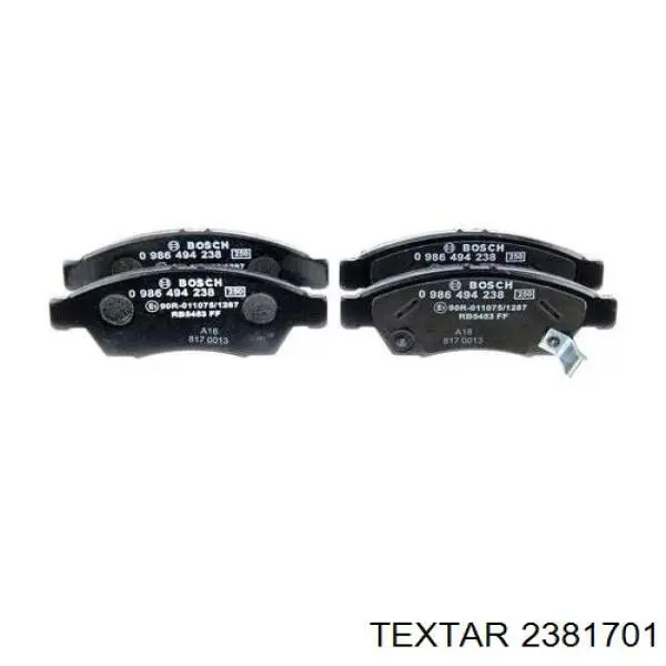 2381701 Textar pastillas de freno delanteras