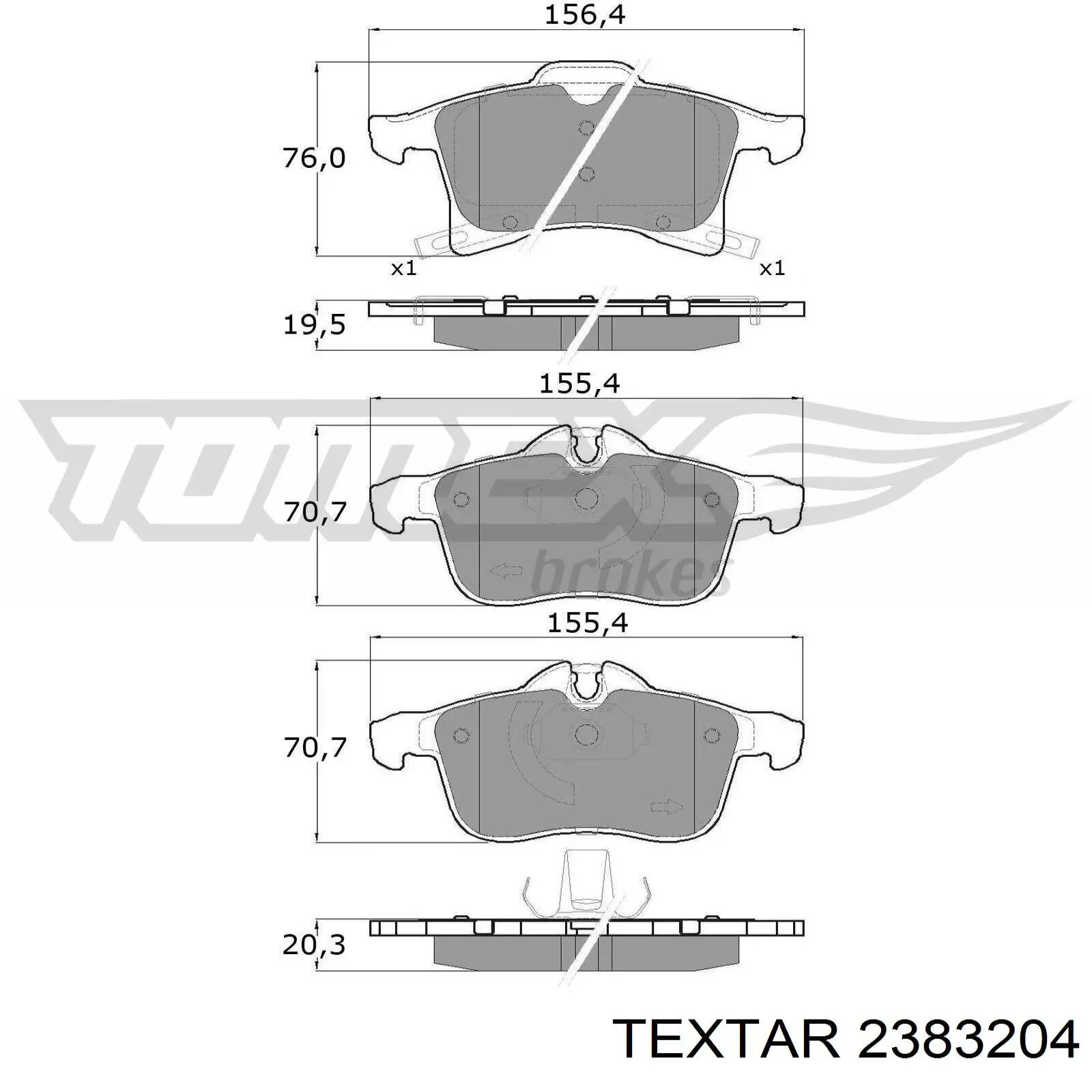 Pastillas de freno delanteras Opel Corsa X12