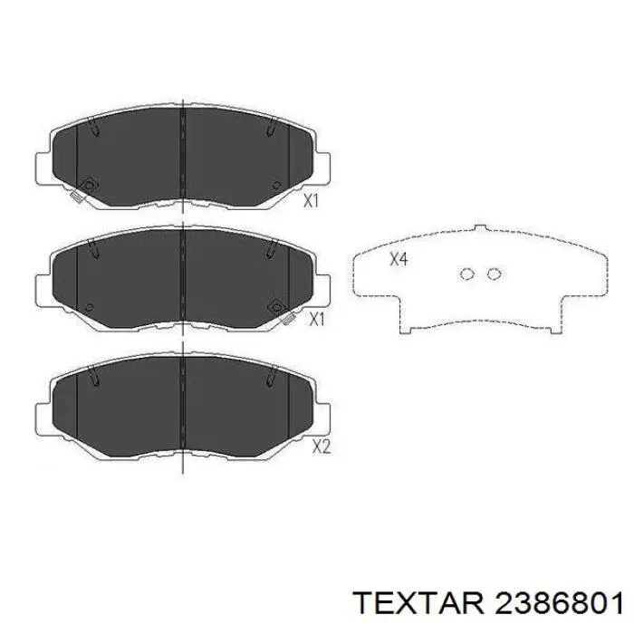 2386801 Textar pastillas de freno delanteras