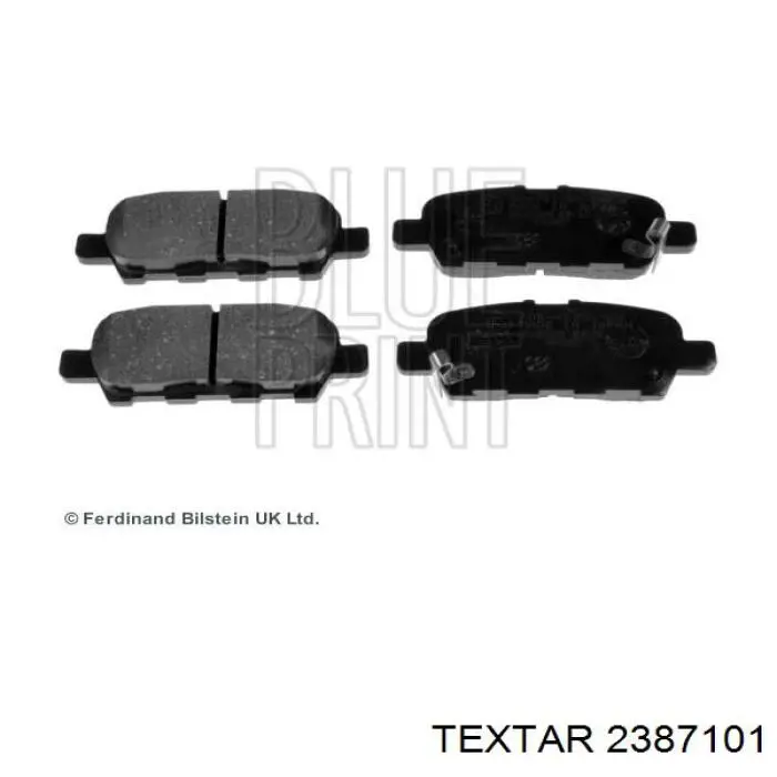 Pastillas traseras Textar 2387101