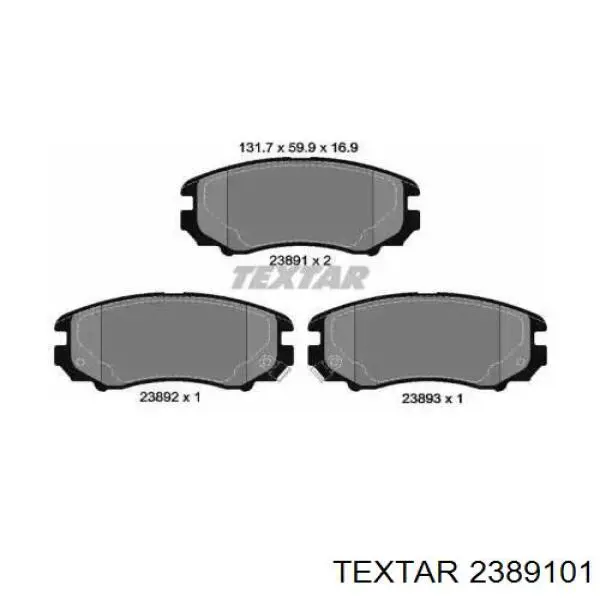 Pastillas freno delanteras Textar 2389101 precio, desde 26,81 EUR