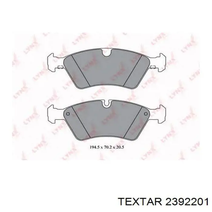Pastillas de freno 2392201 Textar