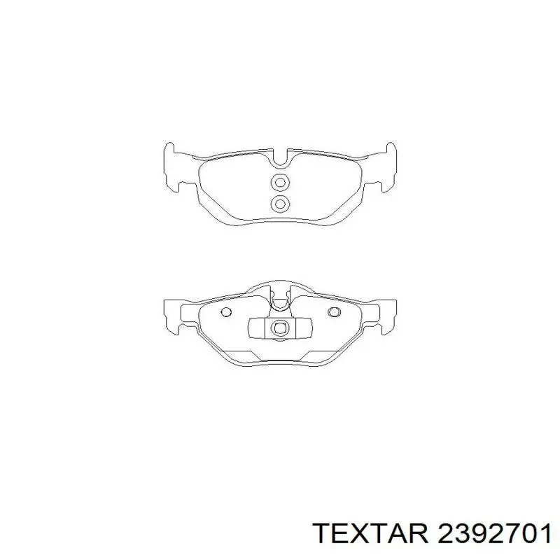 2392701 Textar Pastillas freno traseras