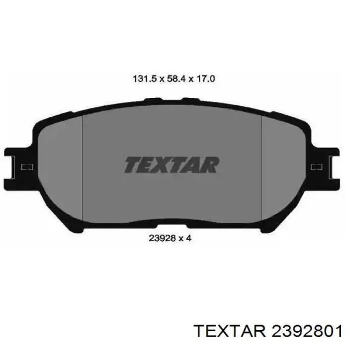 Comprar 2392801 Textar Pastillas delanteras de freno